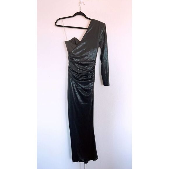 HOUSE OF CB Asymmetrical Vona Silky Draped Maxi Gown XS - Picture 9 of 11